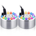 Halloween Ultrasonic Mini Mist Maker with 12 LED Lights - Alloy Humidifier Atomizer for Smoking Cauldron Witch Pot Party Decor