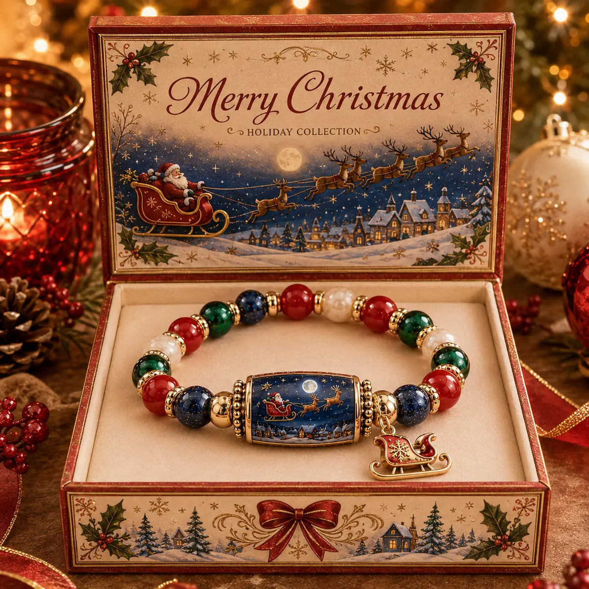 Christmas Story Beaded Bracelet Set