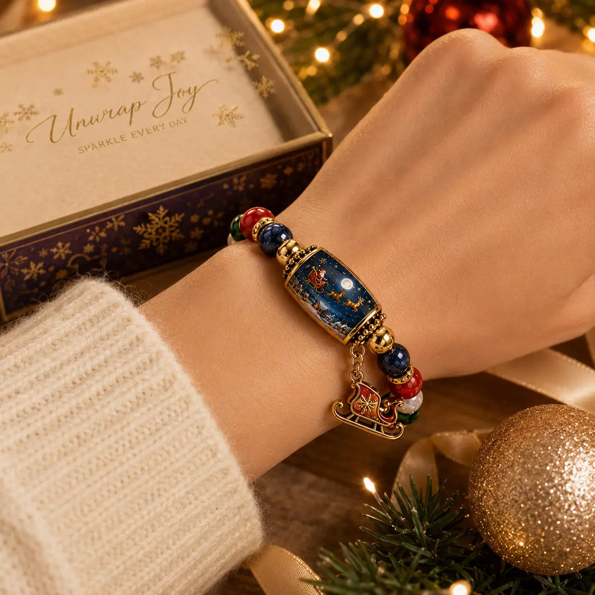 Christmas Story Beaded Bracelet Set