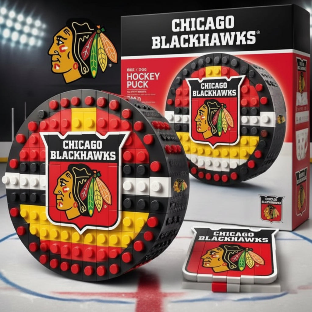 🏒 NHL Hockey Puck BRXLZ Builder Set – Official Team Edition