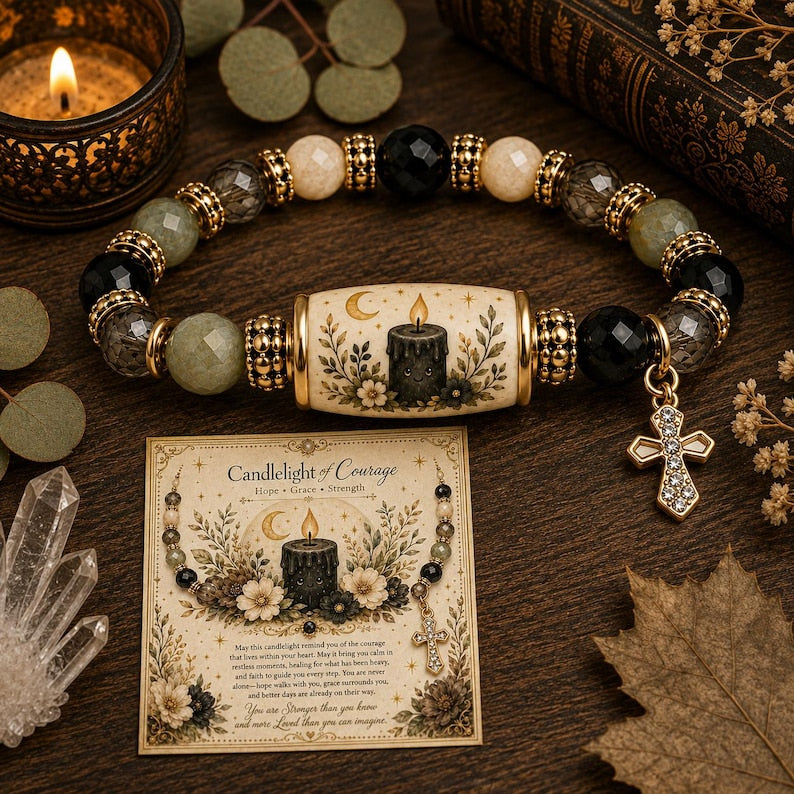 Halloween Beaded Bracelet with Evil Witch Hat Pumpkin Charms, Crystal Beads, Adjustable Festival Gift for Women & Girls